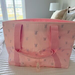 Victoria's Secret Pink Striped Tote Bag